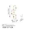 Wallity, Lizzard-A, Metalen wandhaken, goud, METALLEN Productafbeelding-voorbeeld 6