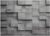 Vlies fototapete Betonwand 3D Würfel 400x280 cm Feeby Grau Produktbild-Vorschau 3