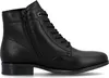 A black leather boot is shown against a white background. Náhled obrázku produktu