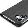 Close-up of a black flip case for a smartphone, showing the camera cutout. Produktbild-Vorschau