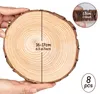 Holzscheiben 8 Stück, Baumscheiben 16-17cm, Naturholz Produktbild-Vorschau 3