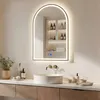 ARTFORMA LED Badspiegel Bogen 70x100 cm gold mit Touch und Produktbild-Vorschau 1