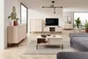 A modern living room with a TV stand, coffee table, and sofa. Produktbild-Vorschau
