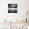 Wanduhr aus Glas mit Motiv Weltall Sonnenaufgang- 30 x 30 Produktbild-Vorschau 3