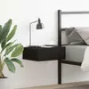 vidaXL Table de chevet flottante Chêne noir 40 x 32 x 15 cm Voir les images du produit 1