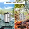 Lixada Camping Pot Stainless Steel Titanium Cup Mug 750ml Náhled obrázku produktu 6