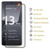 A product image showcasing a phone screen protector with feature callouts. Produktbild-Vorschau