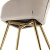 Chaise MARILYN aspect velours capitonné - taupe/or, par Voir les images du produit 8