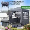 Pavillon Pop-Up FCH 2 x 2 m Gris Smoky avec 4 panneaux Voir les images du produit 2