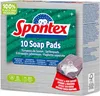 The image shows the front and side of a Spontex soap pads product box. Anteprima dell’immagine prodotto