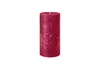 Stumpenkerze aus Paraffin, Rubin, Rustic, WENZEL, 80/70 mm, Produktbild-Vorschau 3