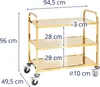 Cateringový vozík pro servírování 3 police 89,5 X 49,5 cm Náhled obrázku produktu 6