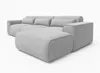 AX LIVING Canapé convertible Ruyam gris clair D Voir les images du produit 4