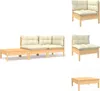 vidaXL 3-tlg. Garten-Lounge-Set mit Kissen in Creme Produktbild-Vorschau 1