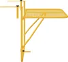 vidaXL Závesný balkónový stolík horčica 60 x 39 x 65 cm Náhľad obrázku produktu 4