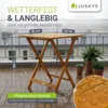 Juskys® Beistelltisch Zadar klappbar wetterfest geölt Produktbild-Vorschau 3