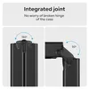 Close-up views of a black case hinge demonstrating its flexibility and durability. Náhled obrázku produktu