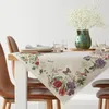 Eurofirany Gobelin Tischdecke creme rot 100x100 Produktbild-Vorschau 3