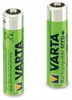 Two green VARTA rechargeable AAA batteries are shown against a white background. Voir les images du produit