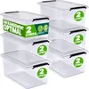 DEUBA® 6x Boîte de rangement 2L en plastique transparent Voir les images du produit 1