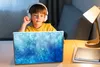 MuchoWow® Laptop Aufkleber Sticker Cover Aquarell - Blau - Produktbild-Vorschau 3