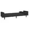 The Living Store Schlafsofa 2-Sitzer mit 2 Kissen Schwarz Produktbild-Vorschau 7