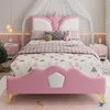 Flieks Polsterbett Kinderbett 90x200cm mit kronenförmigem Produktbild-Vorschau 3