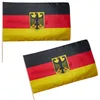 Stabfahne Deutschland 2er Set mit Adler und Stab 60x90cm Produktbild-Vorschau 2