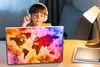 MuchoWow® Laptop Aufkleber Sticker Cover Weltkarte - Farbe Produktbild-Vorschau 3