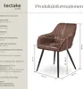 tectake® Esszimmerstuhl Marilyn gepolstert, in Samtoptik, Produktbild-Vorschau 5