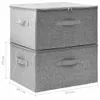 vidaXL Aufbewahrungsboxen 2 Stk. Stoff 43x34x23 cm Grau Produktbild-Vorschau 8