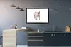 MuchoWow® Gerahmtes Poster Schwein - Tiere - Weiß 90x60 cm Produktbild-Vorschau 2