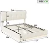 ProximaX Lit Tapissé 140x200 cm avec LED - Lit Boxspring Voir les images du produit 3