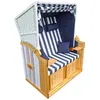 XL Wellness Strandkorb Volllieger Liegekorb Binz 305 Grau Produktbild-Vorschau 5