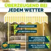 tillvex Klemmmarkise 250 cm Gelb/Weiß mit Solar LED mit Produktbild-Vorschau 4