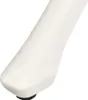 A close-up view of the bottom of a white table leg with a black foot. Náhled obrázku produktu