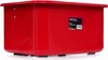 A red workshop washing machine is shown from a side angle. Produktbild-Vorschau