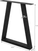 ECD Germany 2x nogi stołu w kształcie trapezu, 60x72 cm, Podgląd zdjęcia produktu 6