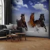 Vlies Fototapete - Horses in the Snow 150x105 cm Tiere Produktbild-Vorschau 1