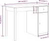 Scrivania bianca 100x50x75 cm in legno di pino massiccio Anteprima dell’immagine prodotto 8