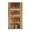 Merax vitrinekast met LED-verlichting, glazen vitrine met 2 Productafbeelding-voorbeeld 7