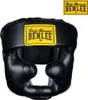 A black boxing headguard with a yellow logo patch. Anteprima dell’immagine prodotto