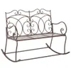 vidaXL Banc de jardin 104 cm fer antique brun Voir les images du produit 6