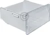 A white and clear plastic drawer for a freezer. Anteprima dell’immagine prodotto