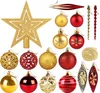 102er Set Weihnachtskugeln Rot und Gold, Christbaumkugeln Produktbild-Vorschau 2