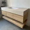 Wandhängendes Waschbecken-Set - Sinterstein - Travertine Produktbild-Vorschau 9