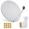 PremiumX SAT Anlage 100cm Antenne Aluminium Octo LNB 16x Produktbild-Vorschau 1