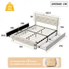 Letto imbottito INONEFT, 160x200 cm, con USB e LED, letto Anteprima dell’immagine prodotto 7
