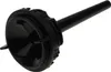 A black funnel-shaped cap with a tube extension, isolated on a white background. Anteprima dell’immagine prodotto