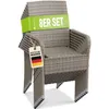 Juskys Polyrattan Gartenstühle Yoro 8er Set - mit Armlehnen Produktbild-Vorschau 1